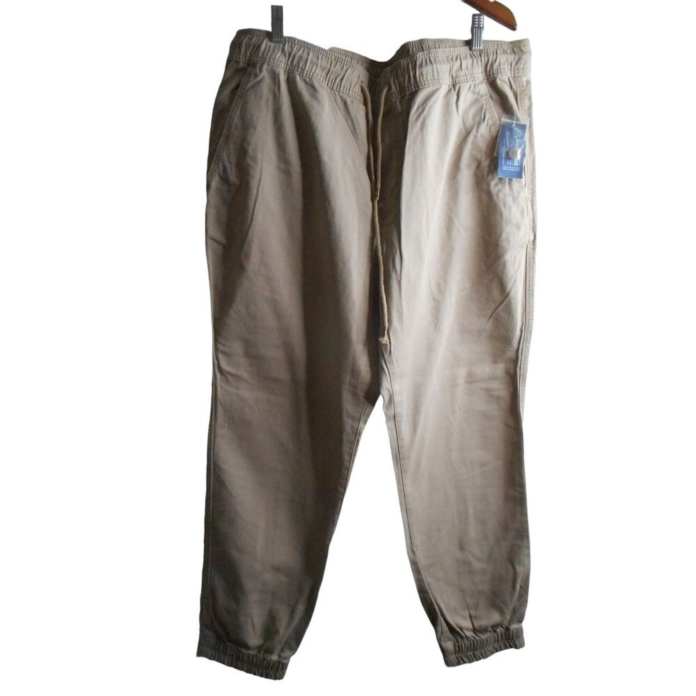 NWT American Rag Jogger Pant XL tan elastic waist leg 100% cotton pants - Picture 1 of 7